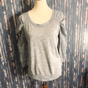 Free People Puff, 3/4 Length Sleeve, Scoop Neck Top, Size: M